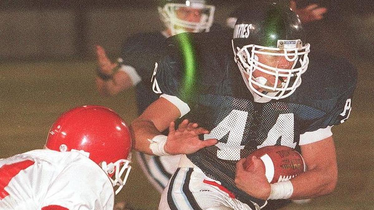 Philipsburg-Osceola Mountie Jon Condo, seen here in 1998, had a big game this week 20 years ago in 1997. He carried the ball 20 times and rushed for 201 yards and three TDs in the Mounties’ 44-40 loss.