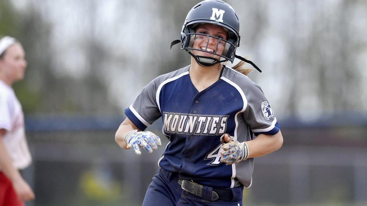 Philipsburg-Osceola's Hannah Thompson rounds the bases after her three-run homer in the bottom of the seventh inning to win the game against Bellefonte on Wednesday, May 10, 2017.