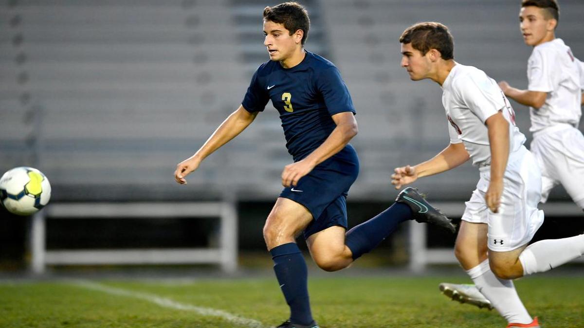 Bald Eagle Area’s Jared Gettig, seen here last season, nailed the game-winning goal Wednesday in a 3-2 overtime win against Tyrone. It’s his second game-winner so far this season.