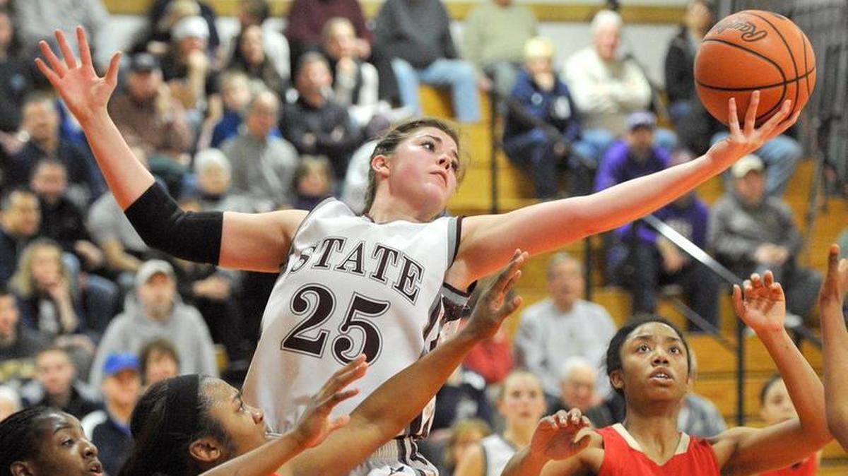 State College's Kyla Irwin (25) was named first-team All-State on Saturday.