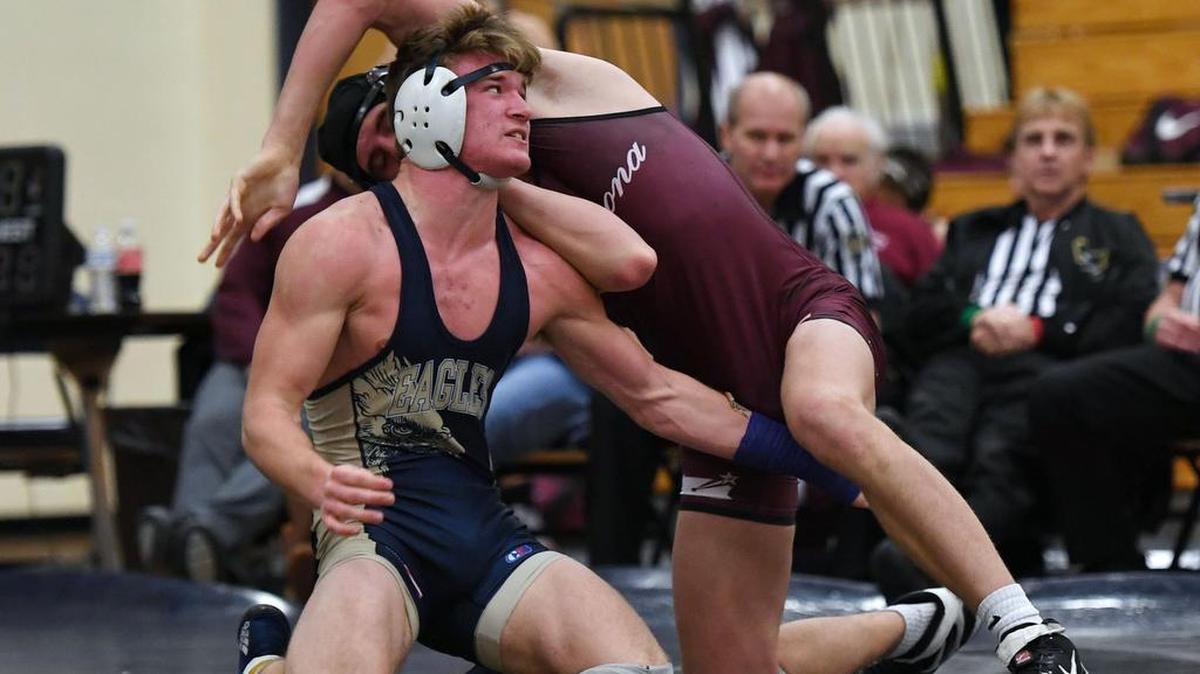 Bald Eagle Area’s Garrett Rigg, seen here last season, recorded his 100th career win on Tuesday. That allowed him to mark off one of his two career goals. The other? Win a state medal.