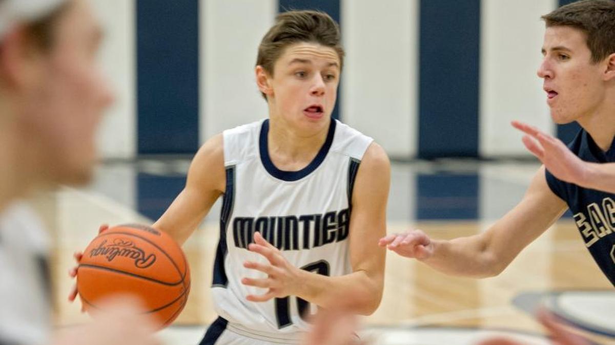 Philipsburg-Osceola’s Carson Jones, seen here earlier in his career, helped his team stun Bald Eagle Area 58-55 in overtime on Wednesday night. Jones had seven points for the Mounties.