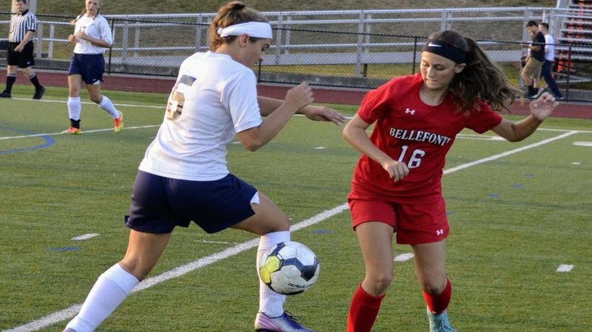 Bellefonte’s Mallorie Smith, seen here earlier this season, finished Thursday with four goals in the 5-1 win over Clearfield.