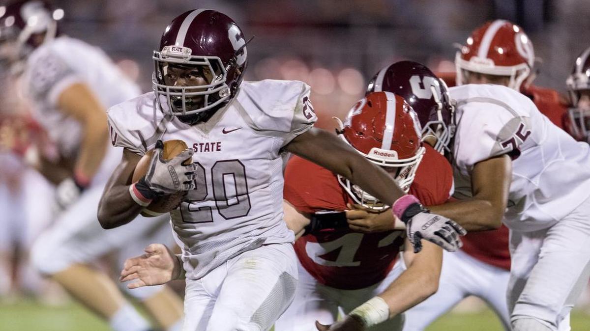 State College’s Tristen Lyons may stand at only 5-foot-6, but he’s a physical running back who’s led the Little Lions with 840 yards and 14 touchdowns this season.