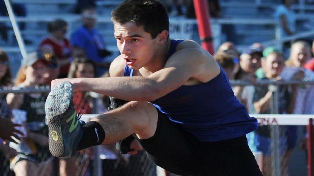 St. Joseph's Zach DeCarmine, seen here during a high school meet, took part earlier this week in the USATF Hershey National Junior Olympic Track & Field Championships in Lawrence, Kan.