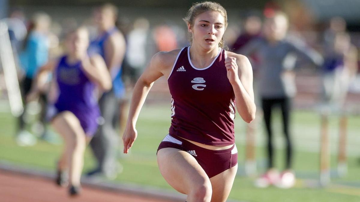 State College’s Zoe Wicks had a pair of first-place finishes at the Mid-Penn championships, where her team won the league title.