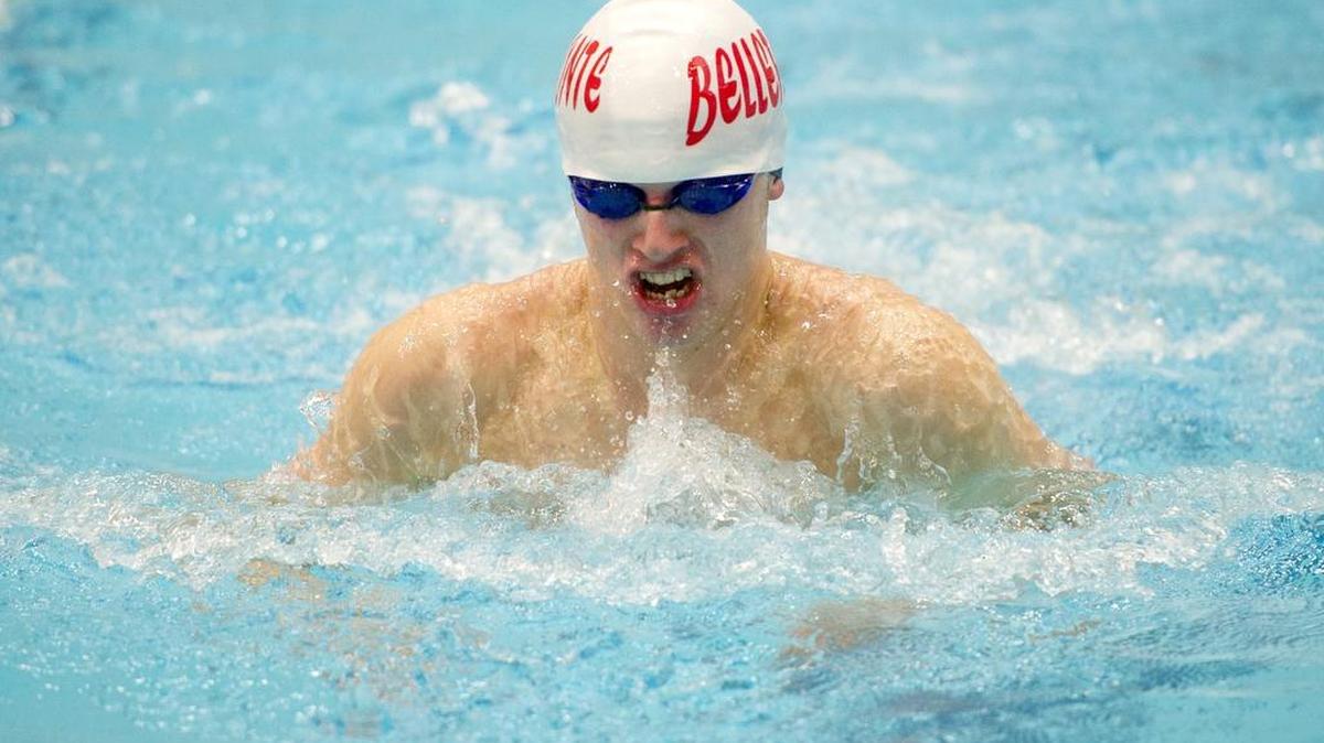 Bellefonte competes in the boys’ 200-yard medley relay during the PIAA District 6 AA/AAA championships. Bellefonte brought home its fifth consecutive Class AA title Saturday.