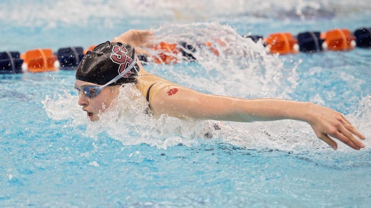 State College’s Grace Dangelo, seen here last season, was one of six Lady Little Lions to record an individual first-place finish Monday against Carlisle. State College won 125-44.