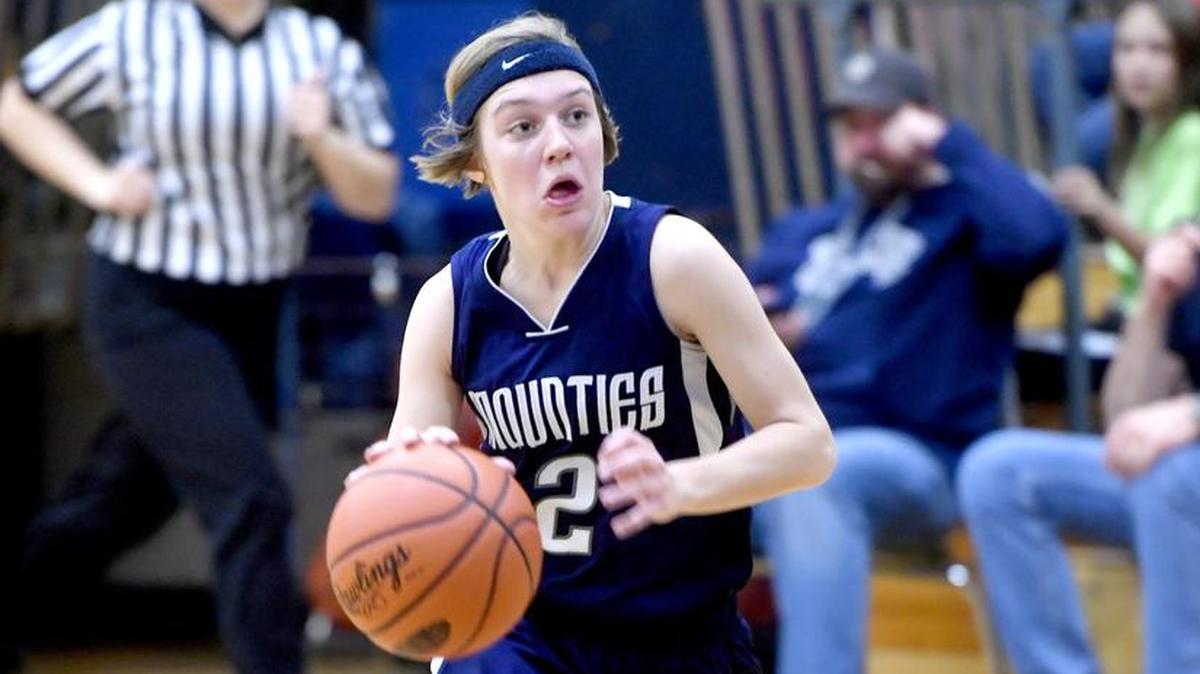 Philipsburg-Osceola's Halle Herrington, seen here last season, scored her 1,000th career point this past week and is currently accounting for more than half of P-O’s offense.