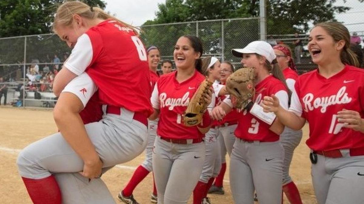 The defending champion Lady Royals threw a five-run first inning at DeMatteis, winning 9-3 to take their second PIAA championship trophy back home to Wilkes-Barre.