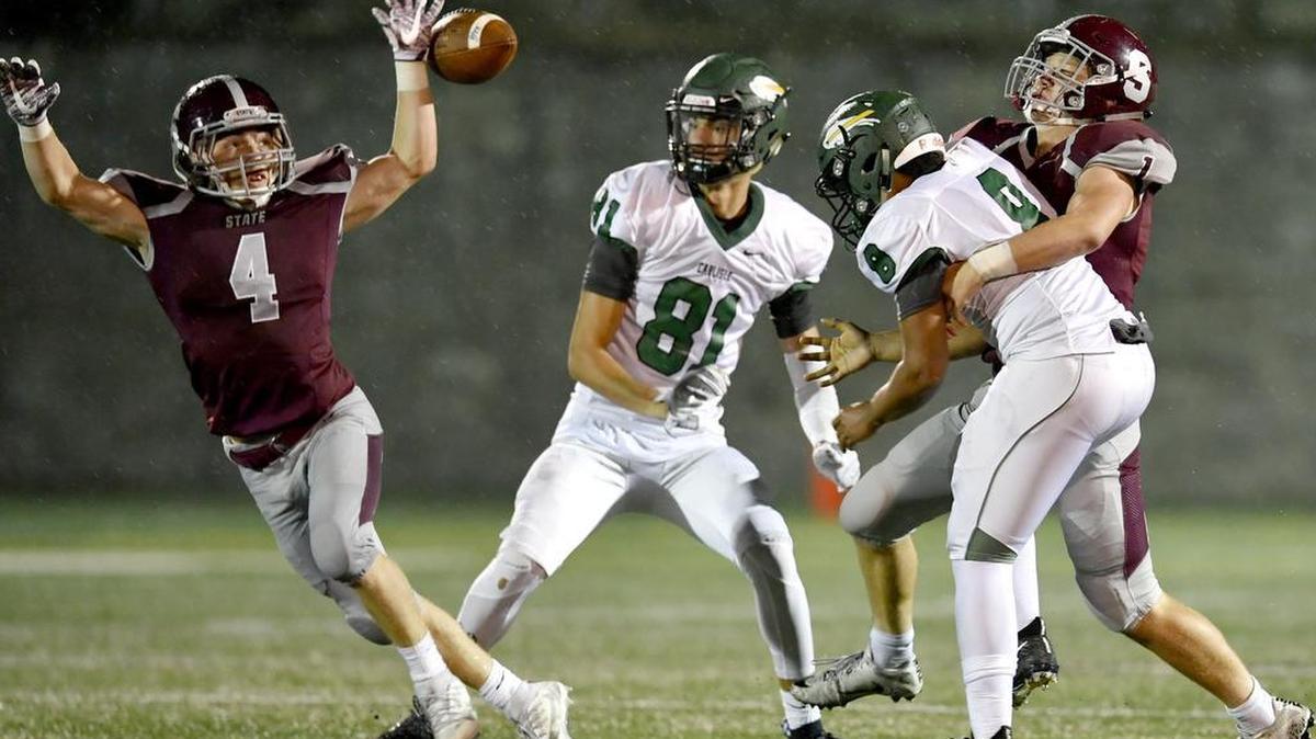 State College linebacker Ian Barr was an active part of his team’s defensive effort against Pine-Richland on Saturday. He also blocked a punt.