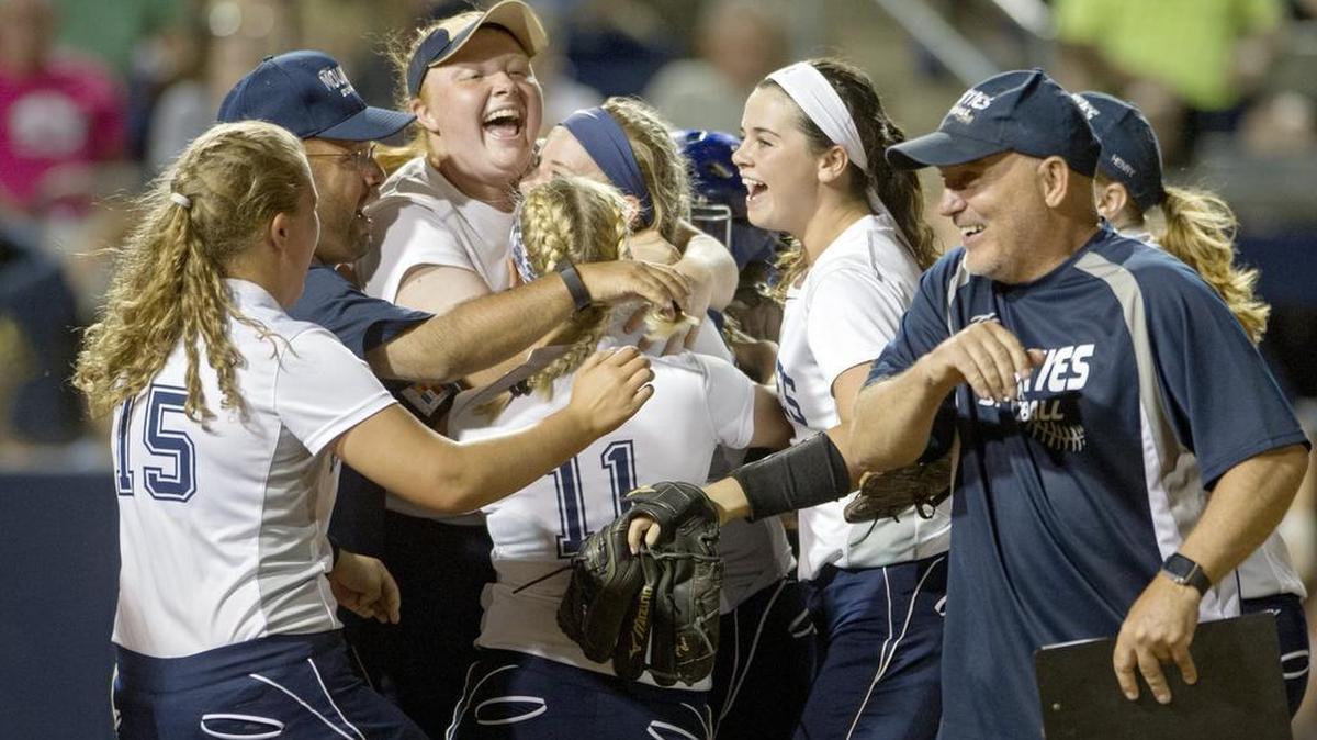 Philipsburg-Osceola celebrates their 4-0 win over Bald Eagle Area in the District 6 AA title game at Beard Field on Wednesday, June 1, 2016.