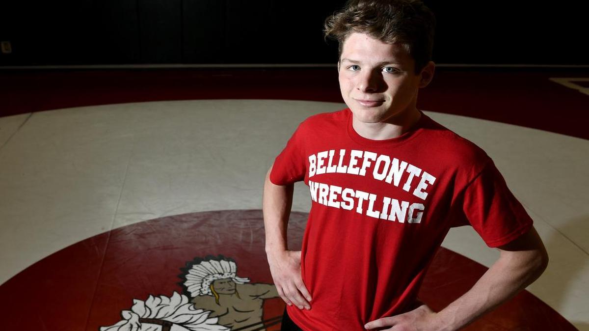 Bellefonte wrestler Brock Port was named the Centre Daily Times’ Male Inspiring Athlete of the Year. Port finished second on the all-time wins list in Red Raider wrestling history with in the Bellefonte wrestling room on Monday, May 22, 2017.