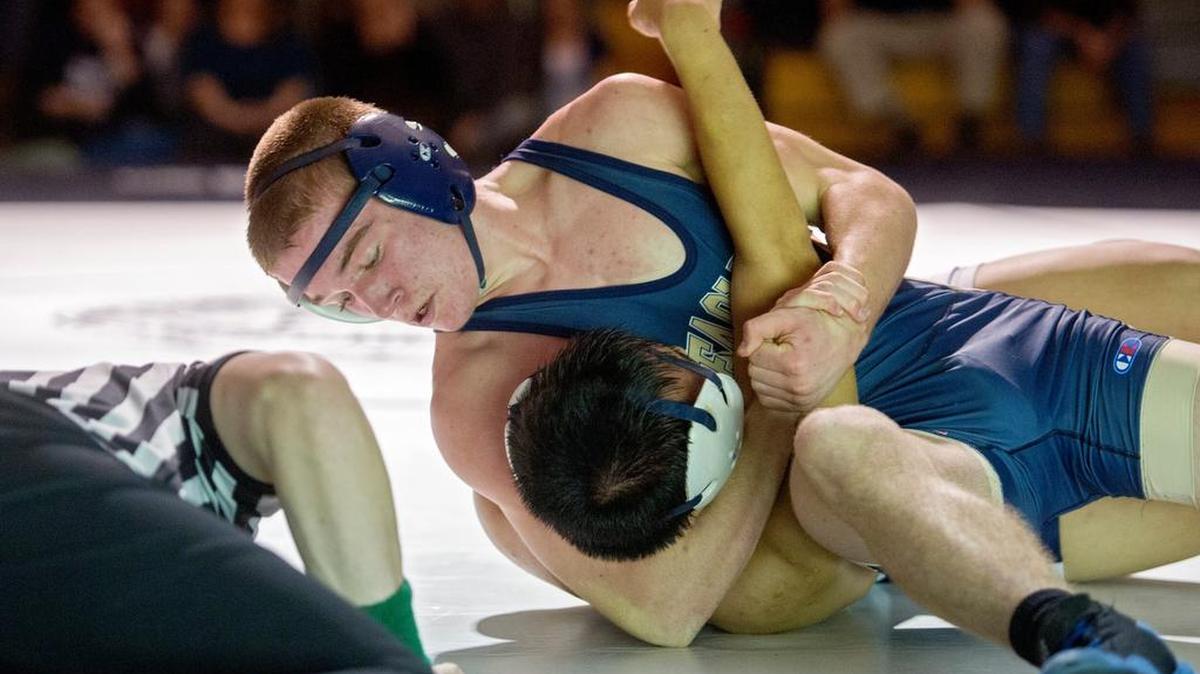 Bald Eagle Area's Garrett Rigg won the 132-pound title at the Tom Best Memorial Top Hat Tournament on Saturday.