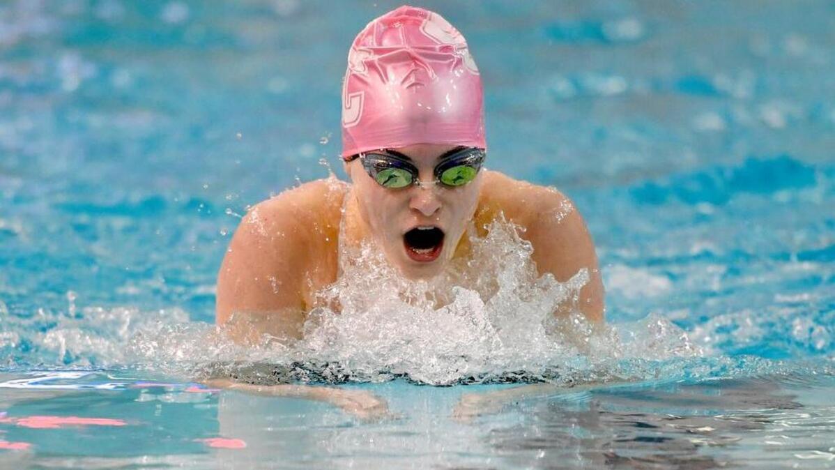 State College’s Grace Dangelo earned three first-place finishes against Cumberland Valley.