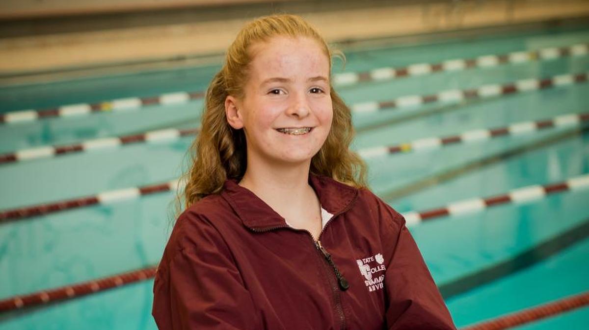 State College’s Colleen Adams came away with four first-place times last Monday against Carlisle.