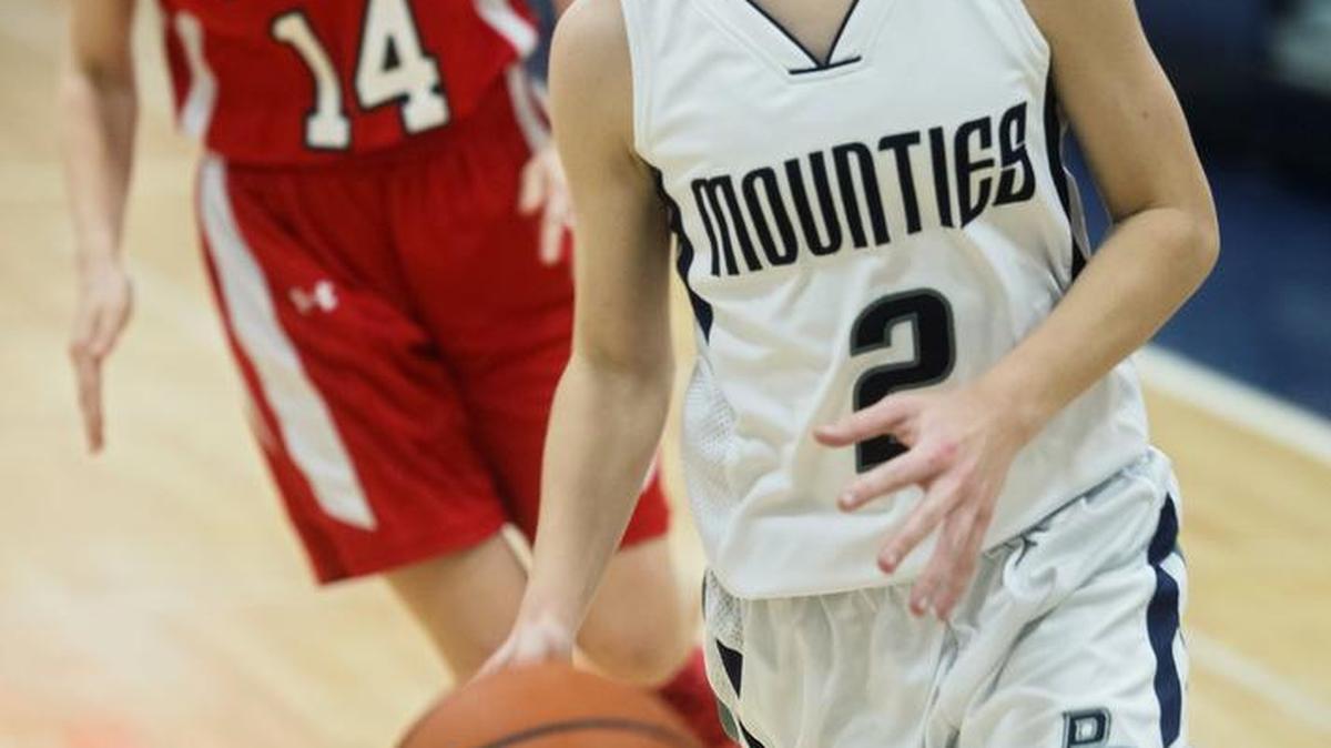Philipsburg-Osceola’s Halle Herrington (2) scored over 30 points in three of her four games last week.