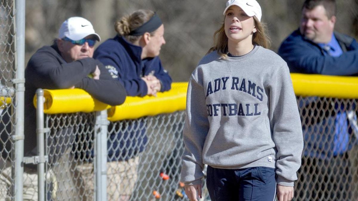 Penns Valley softball coach Tessa Deardorff calls to her player at bat during the Tuesday, March 29, 2016 game against Bald Eagle Area.