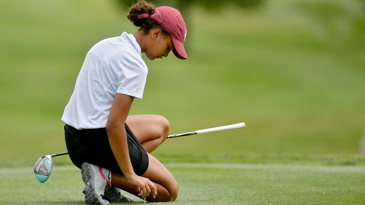 State College’s Kaylee Richards, seen here earlier in the season, helped lead State College to the District 6 Class 3A championship on Tuesday. She finished second overall — as Bellefonte’s Cassandra Vogel took the individual crown.