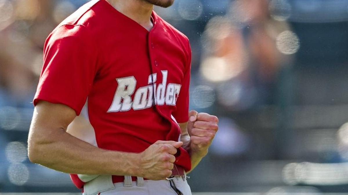 Bellefonte left fielder Nick Jabco celebrates his home run in the PIAA District 6 championship game against Hollidaysbug on June 1. The Red Raiders play Erie Cathedral Prep in the PIAA quarterfinal at 3:30 p.m. Thursday at Slippery Rock University.