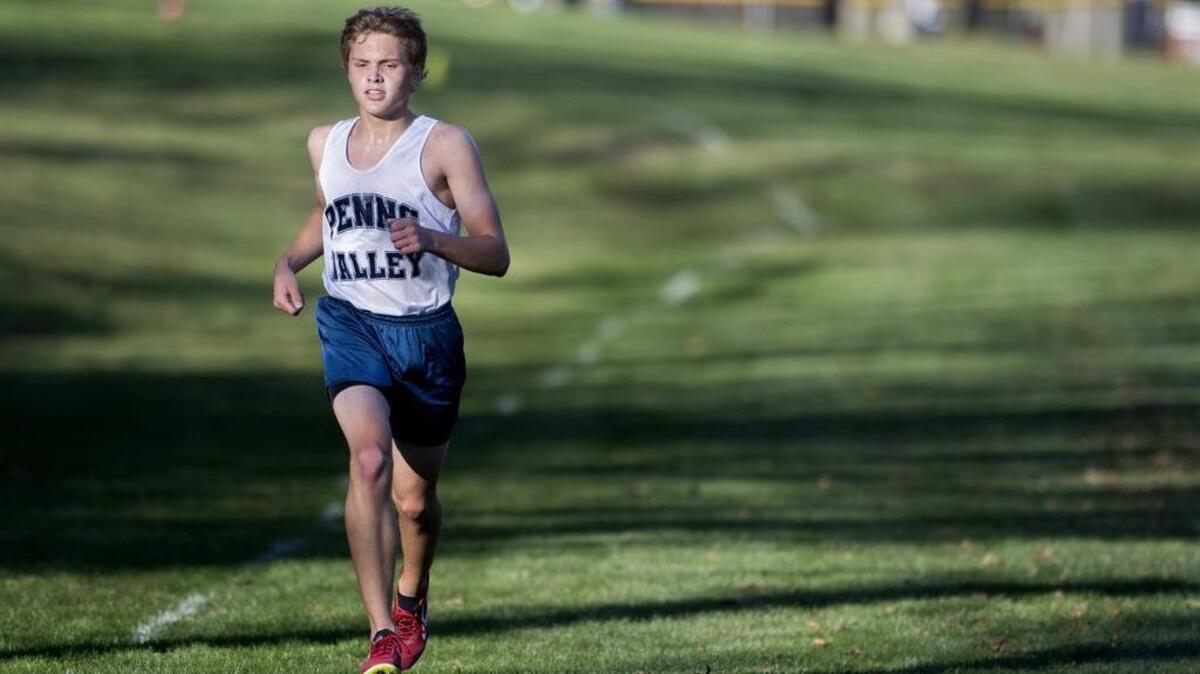 Penns Valley’s Chris Colwell, seen here last season, grabbed another first-place finish Tuesday to helps his Rams team clinch another Mountain League crown.