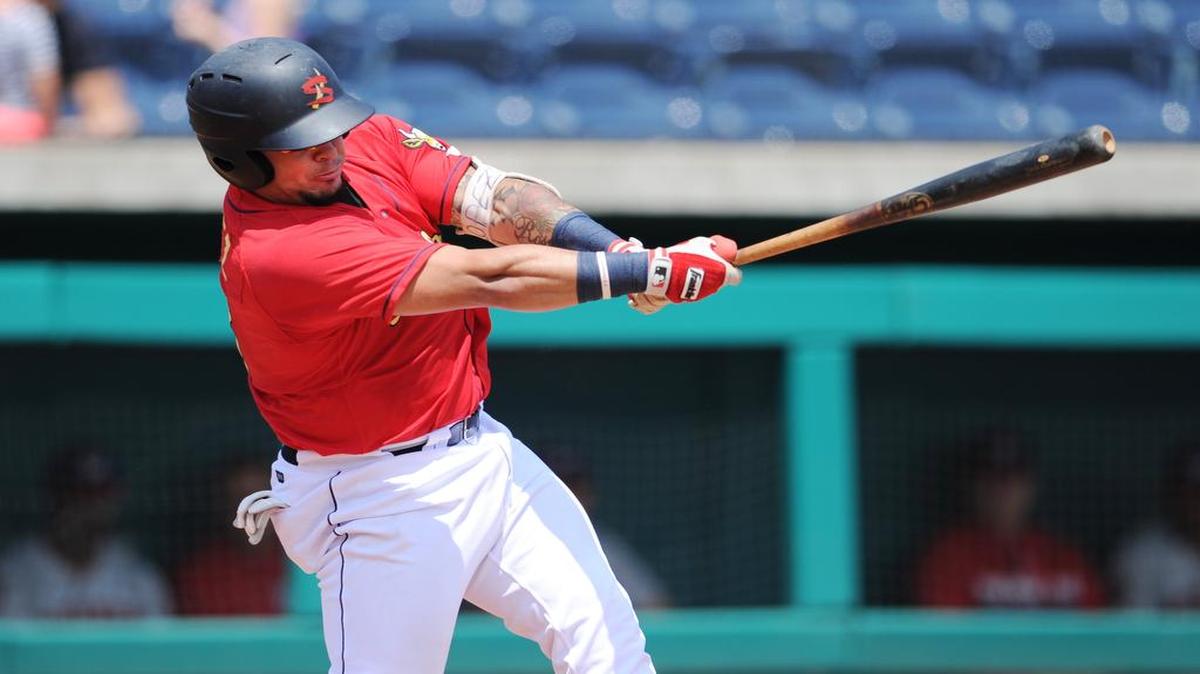 The State College Spikes’ Josh Lopez, seen here in a game earlier this month, smacked what proved to be the game-winning hit in the ninth inning of Tuesday’s New York-Penn League All-Star Game. The hit broke a 2-2 tie and gave the South a 4-2 lead. It beat the North 5-2.