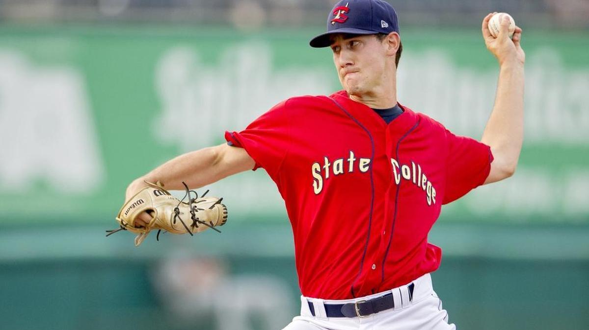 State College's John Kilichowski pitches during the Friday, July 8, 2016 game against Auburn.