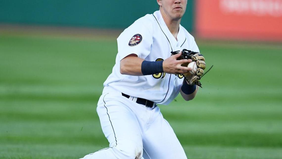 State College Spikes right fielder Brandon Benson was 3 for 4 with a double and three RBIs in Monday’s win against West Virginia.