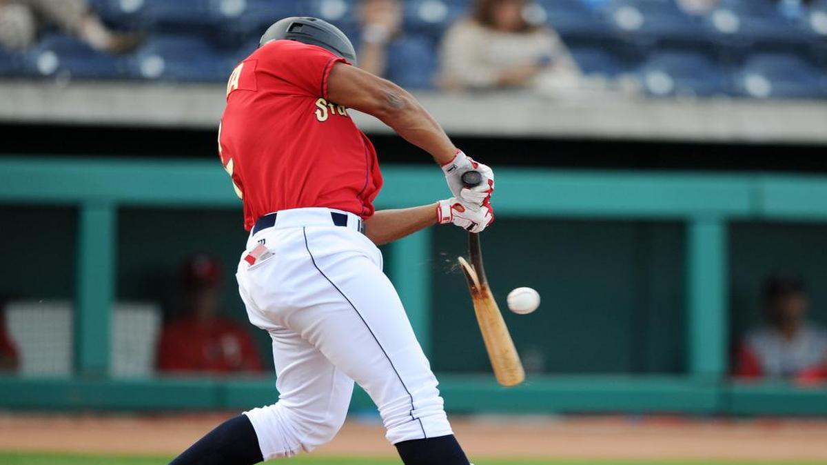 The Spikes’ Ricardo Bautista, seen here last month, smacked a walk-off home run Tuesday night in State College’s 8-6 victory over Auburn.