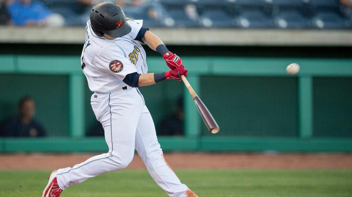 State College Spikes' Zach Kirtley, seen here in a past game, hit the game-winning single in the bottom of the ninth inning Tuesday to give his team the 5-4 win over West Virginia.