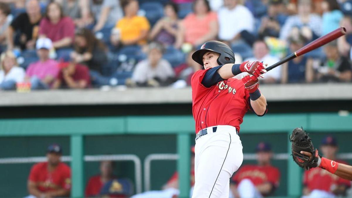 State College’s Zach Kirtley hits a two-run double during Sunday’s game against Auburn.