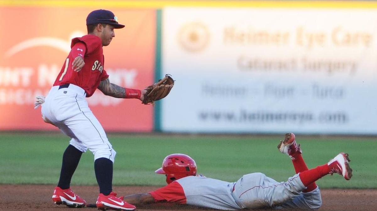 Spikes shortstop Edwin Figuera, seen here in Monday’s game, came up big Tuesday against Williamsport with a game-high three hits in the 5-3 road win.