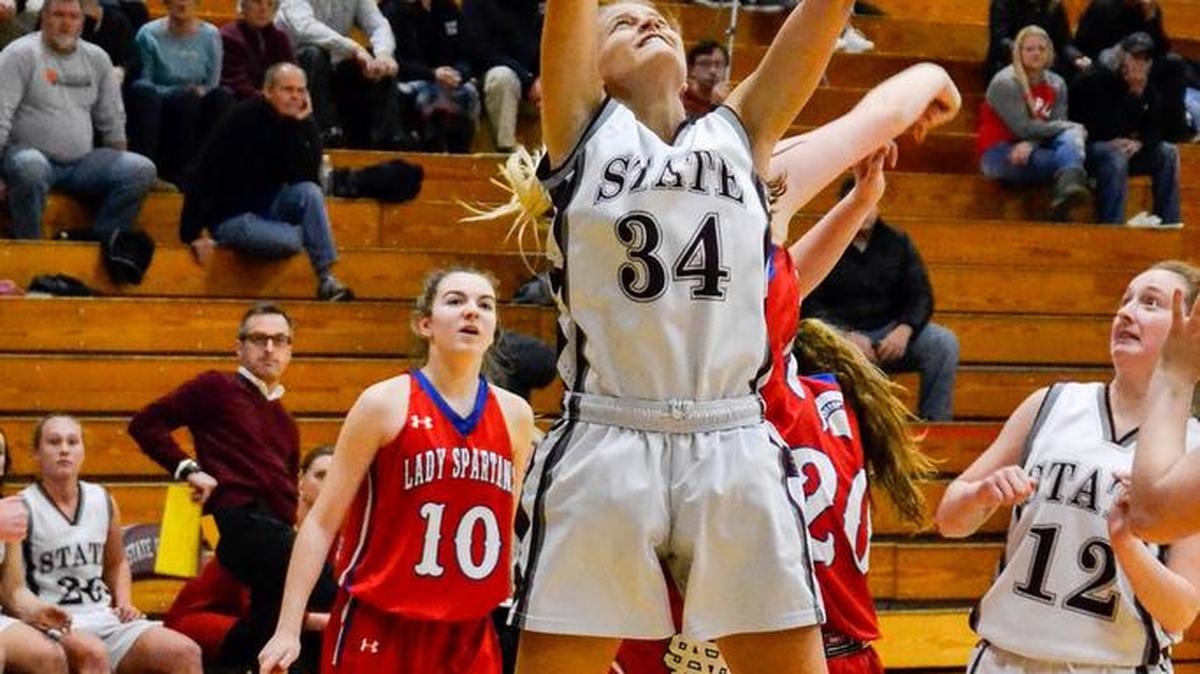 State College’s Elizabeth Czekaj, facing North Schuykill last week, scored 12 of her 14 points in the second half of a 50-40 win over Cumberland Valley on Tuesday.
