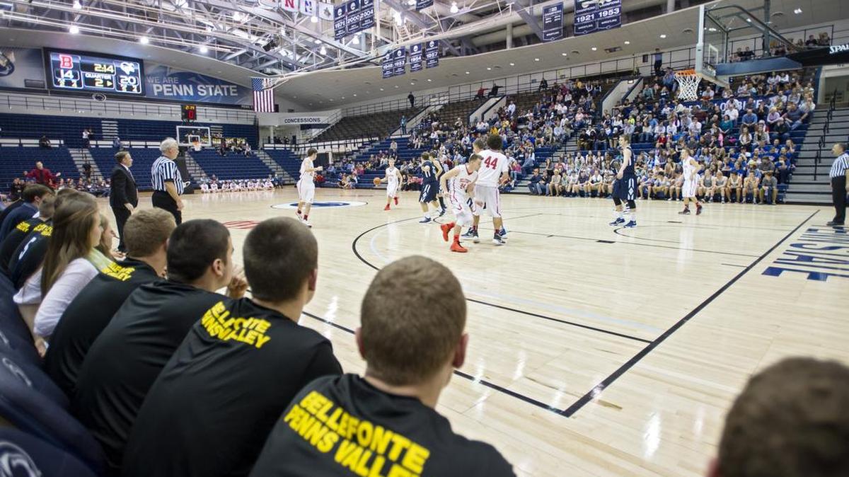 Bellefonte and Penns Valley girls and boys basketball play at Penn State's Rec Hall on Friday, December 11, 2015.