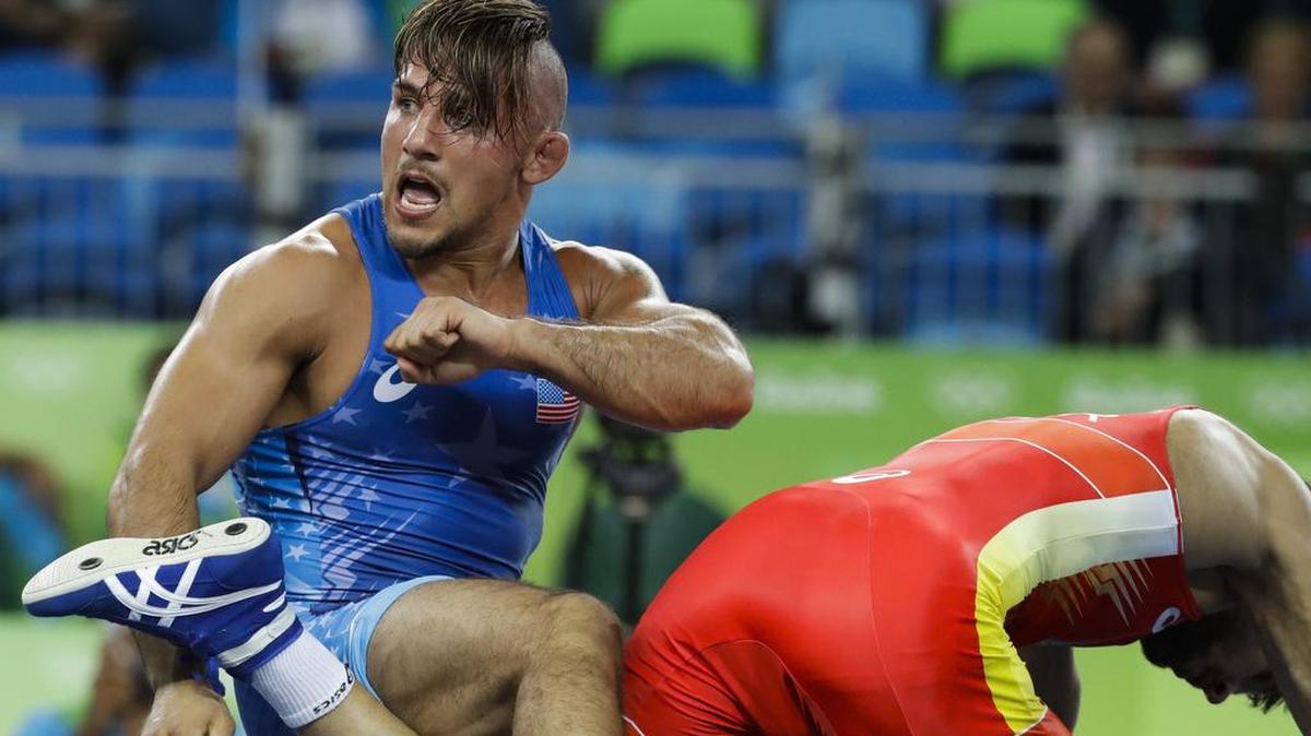 The trip to Iran is back on for former Penn State wrestlers Frank Molinaro, pictured at the 2016 Rio Olympics, and David Taylor, as well as the rest of the U.S. world freestyle team. Iran had previously banned the U.S. wrestlers from competing in the Freestyle World Cup, to be held Feb. 16-17 in Kermanshah, Iran, after President Donald Trump’s controversial travel ban.