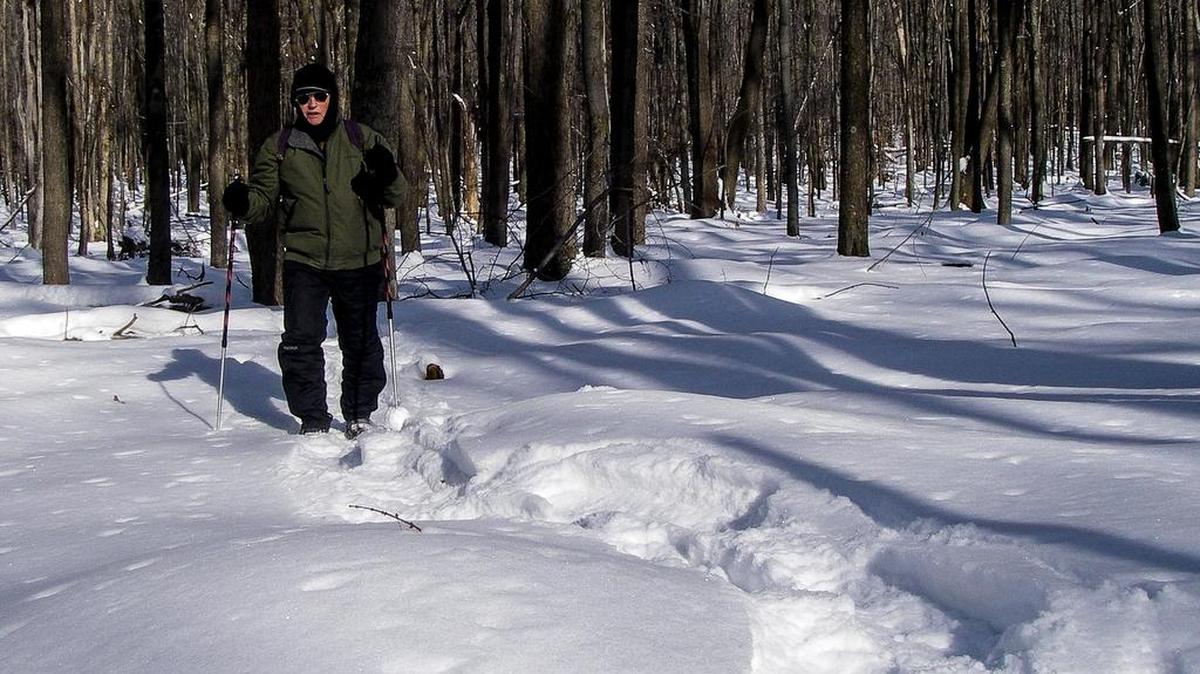 Ralph Seeley snowshoes in the Quehanna Wild Area last winter.